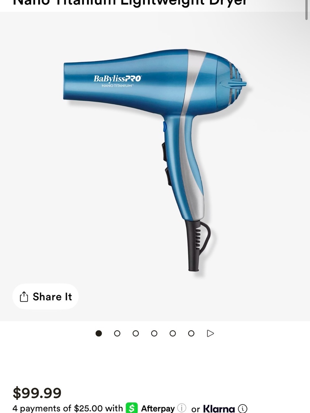 BaBylissPRO® Nano Titanium™ Dryer